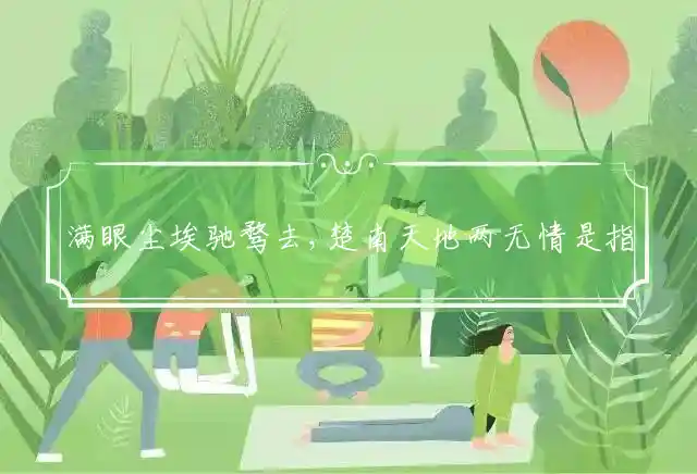 满眼尘埃驰骛去,楚南天地两无情是指什么最佳生肖,词语落实释义解释