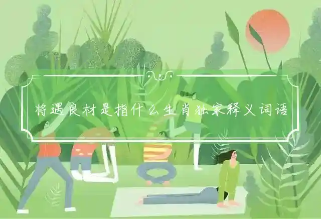 将遇良材是什么生肖