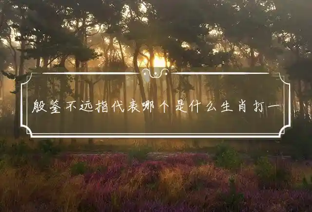 殷鉴不远是什么生肖