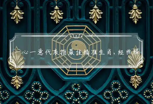 一心一意是什么生肖