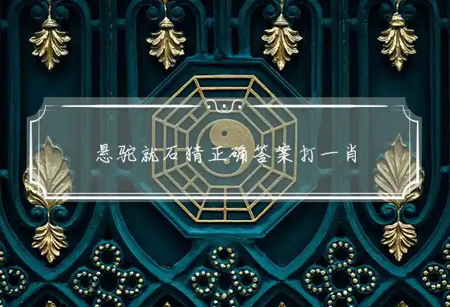 悬驼就石猜正确答案打一肖