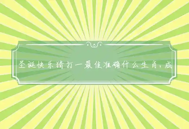 圣诞快乐是什么生肖