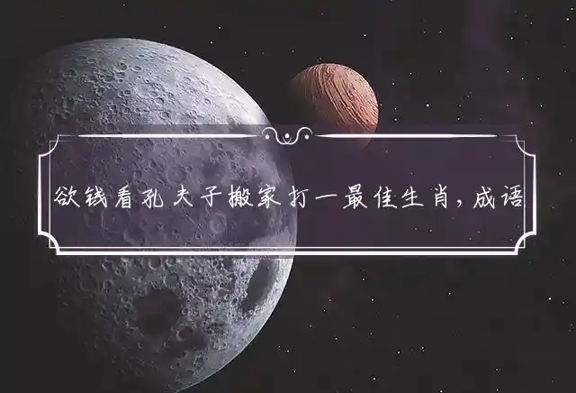 欲钱看孔夫子搬家打一最佳生肖,成语释义赏析解释