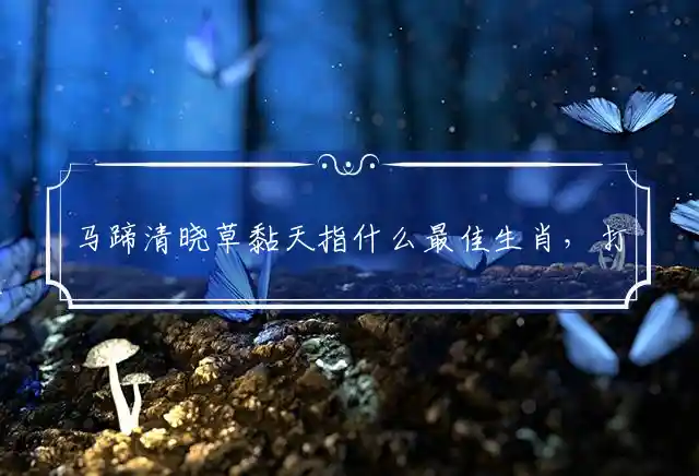 马蹄清晓草黏天是什么生肖