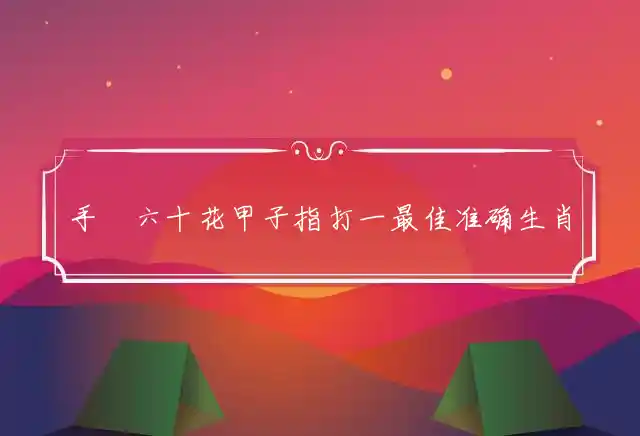 手挼六十花甲子是什么生肖