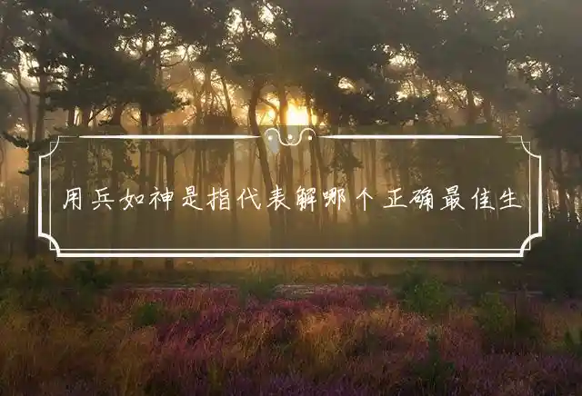 用兵如神是什么生肖