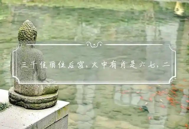 三千佳丽住后宫,火中有肖是六七,二五想合一七开,元帅军中点兵将是什么生肖