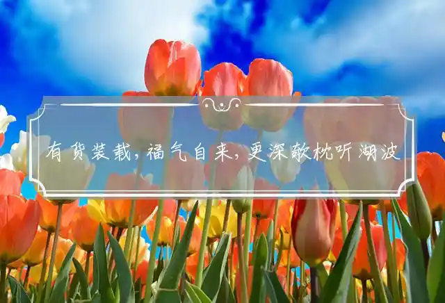 有货装载,福气自来,更深欹枕听湖波是什么生肖